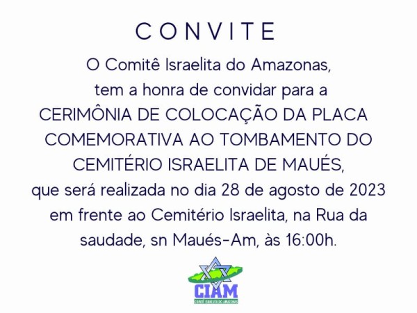Agenda - Fundada em 1948, a CONIB – Confederação Israelita do Brasil é o órgão de representação e coordenação política da comunidade judaica brasileira. 