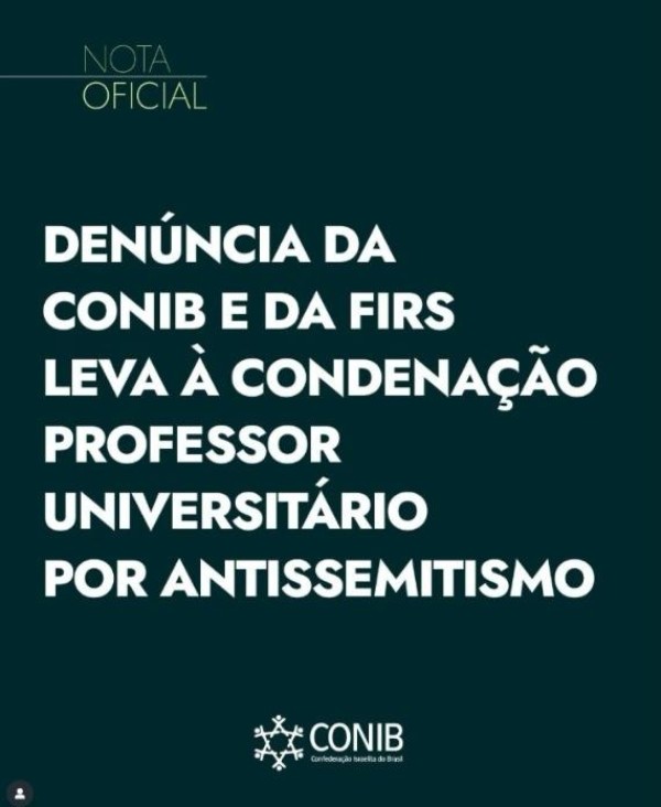 News-Em Pauta - Fundada em 1948, a CONIB – Confederação Israelita do Brasil é o órgão de representação e coordenação política da comunidade judaica brasileira. 