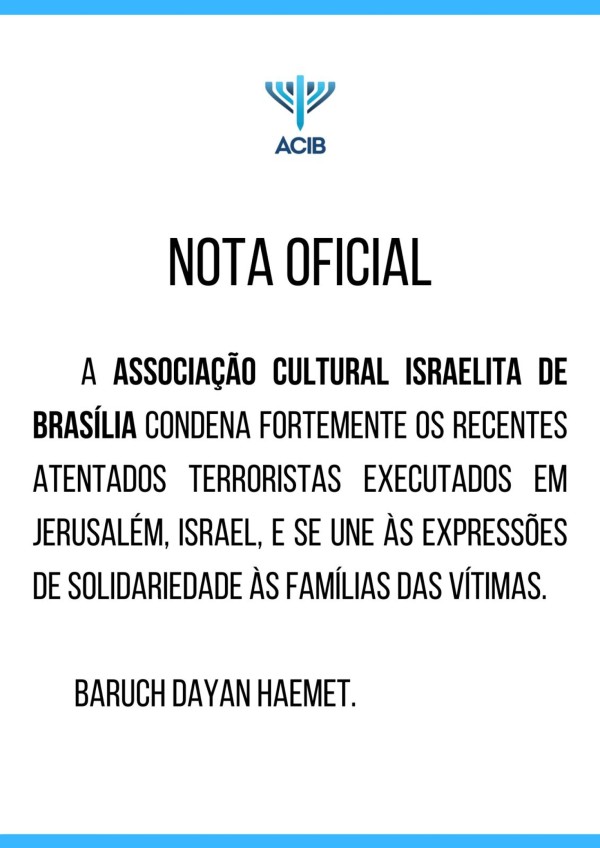 Brasil - Fundada em 1948, a CONIB – Confederação Israelita do Brasil é o órgão de representação e coordenação política da comunidade judaica brasileira. 